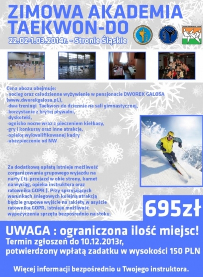 Zimowa Akademia Taekwon-do w Stroniu Śląskim